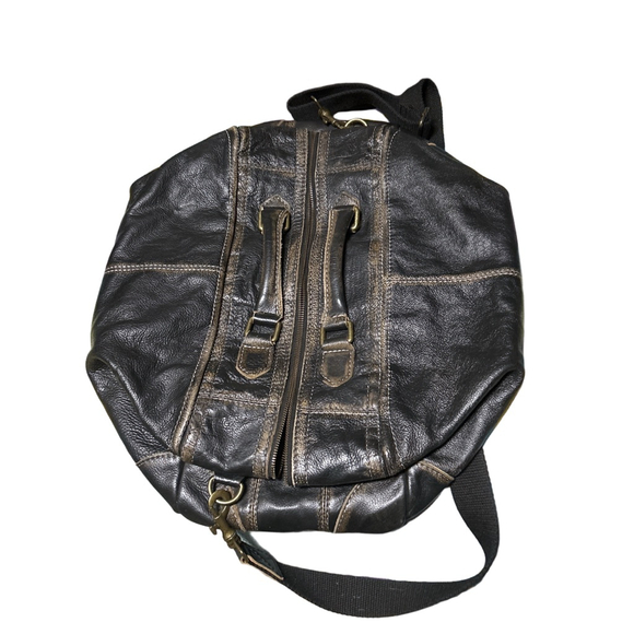 Wilson's Leather Black Rivet Duffel Bag One Size - Picture 4 of 7